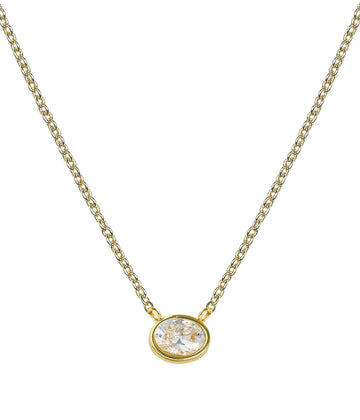 Small Oval Bezel Necklace