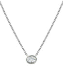 Small Oval Bezel Necklace-2