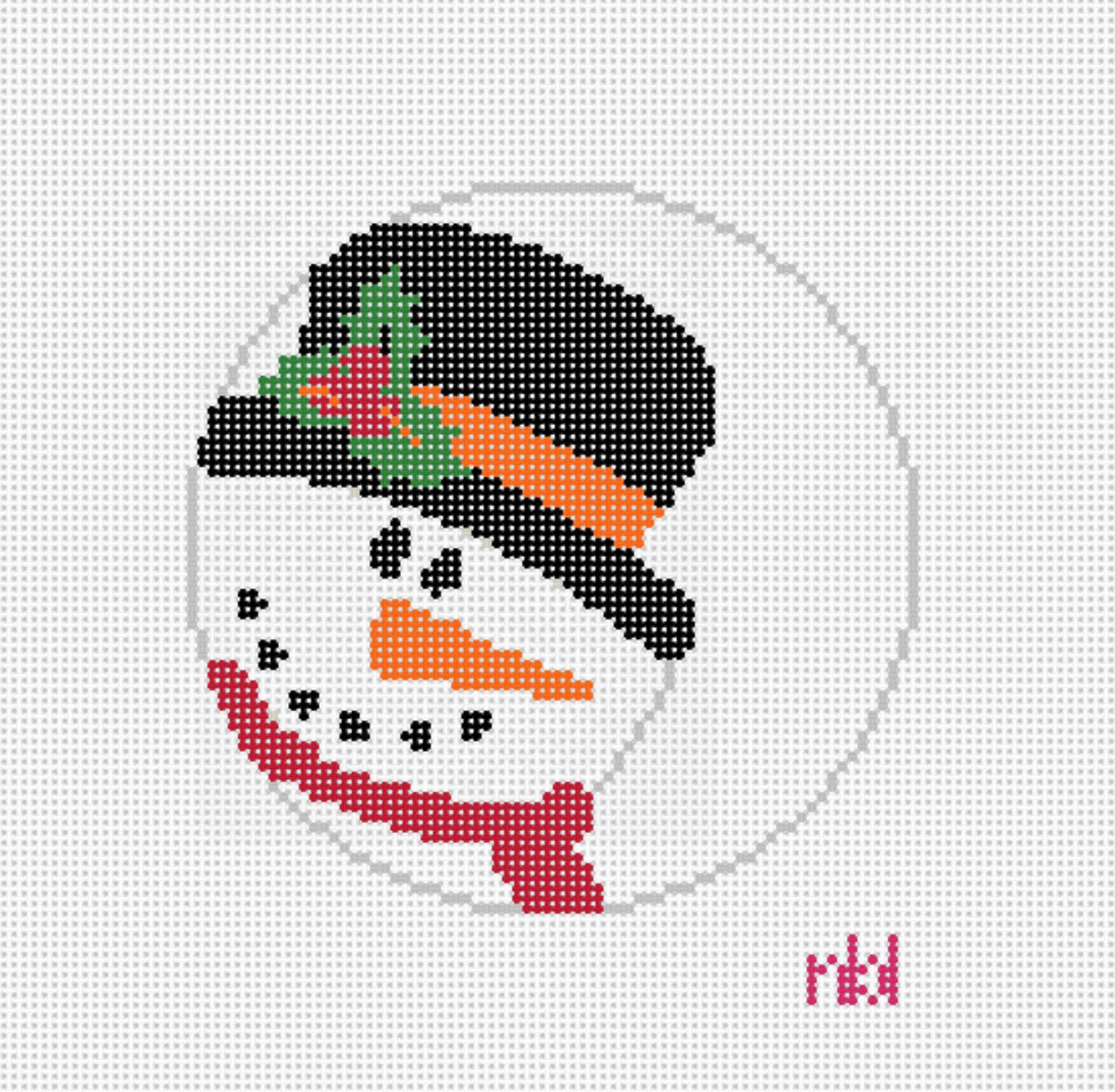Christmas profile - Needlepoint by Laura