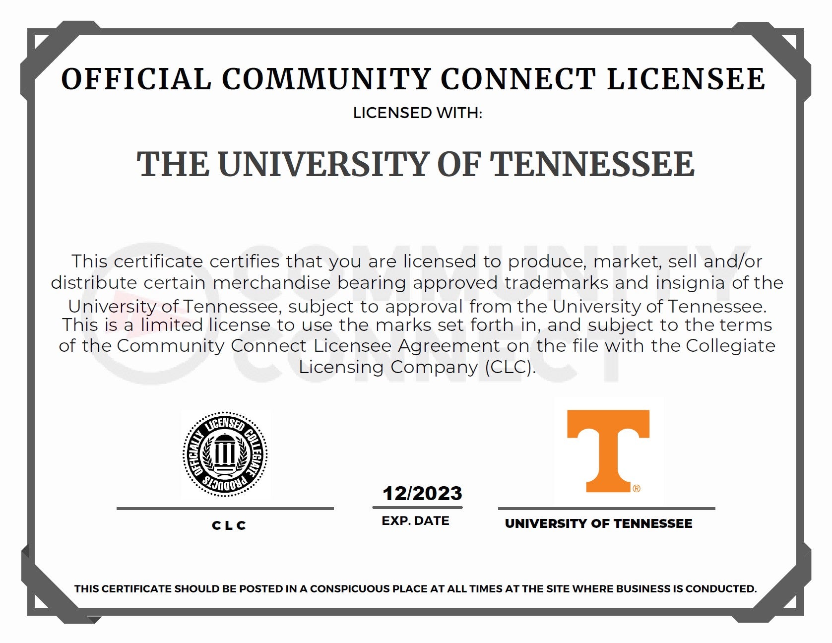 Tennessee Key Fob- Repeating T - 0