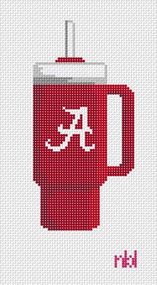 Alabama Tumbler - Needlepoint by Laura