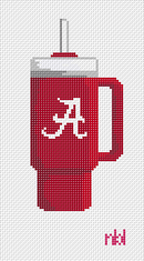 Alabama Tumbler - Needlepoint by Laura