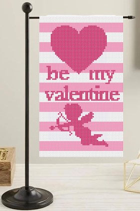 Valentine's Day Flag Kit - Needlepoint by Laura