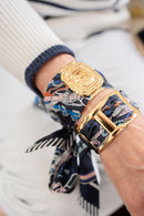Wide Gold Scarf Cuff - Evie-3