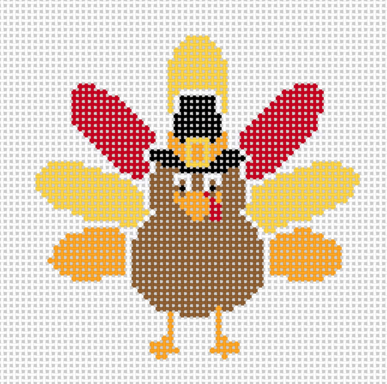 Happy Collection Fall Turkey - Needlepoint by Laura