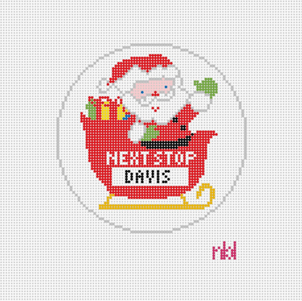 Santa's Next Stop - Needlepoint by Laura