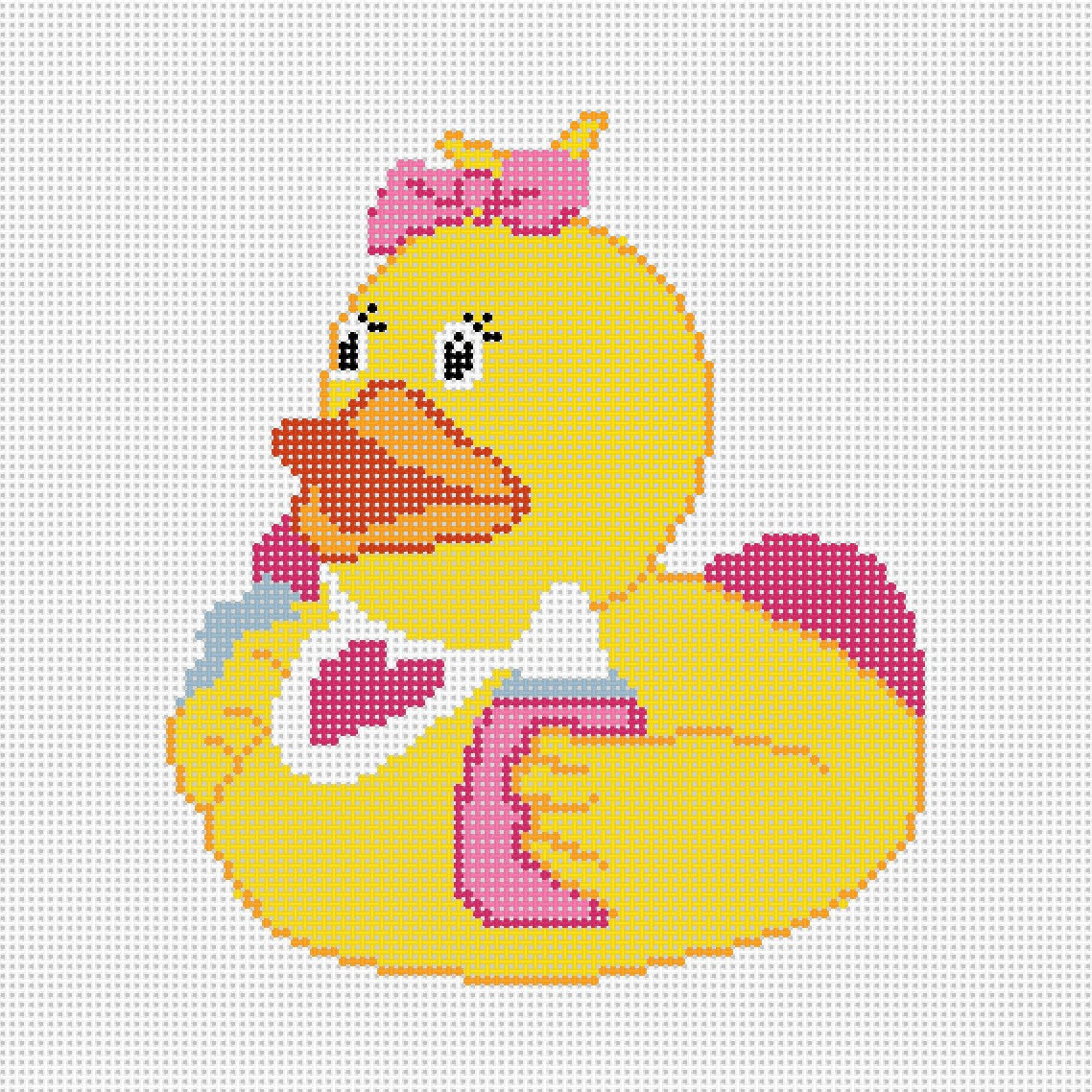 Baby Duck - Needlepoint by Laura