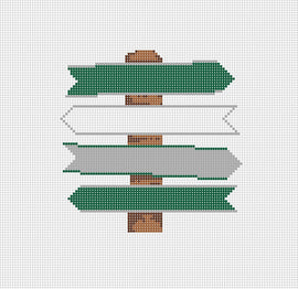 College Icon Destination Sign- design your own - Needlepoint by Laura