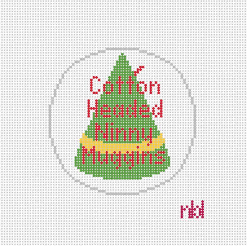 Elf Cotton Headed Ninny Muggins Needlepoint Canvas - Needlepoint by Laura