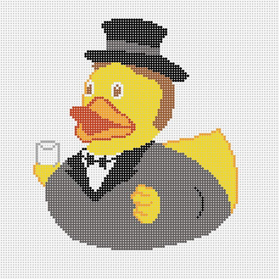 Groom Duck - Needlepoint by Laura