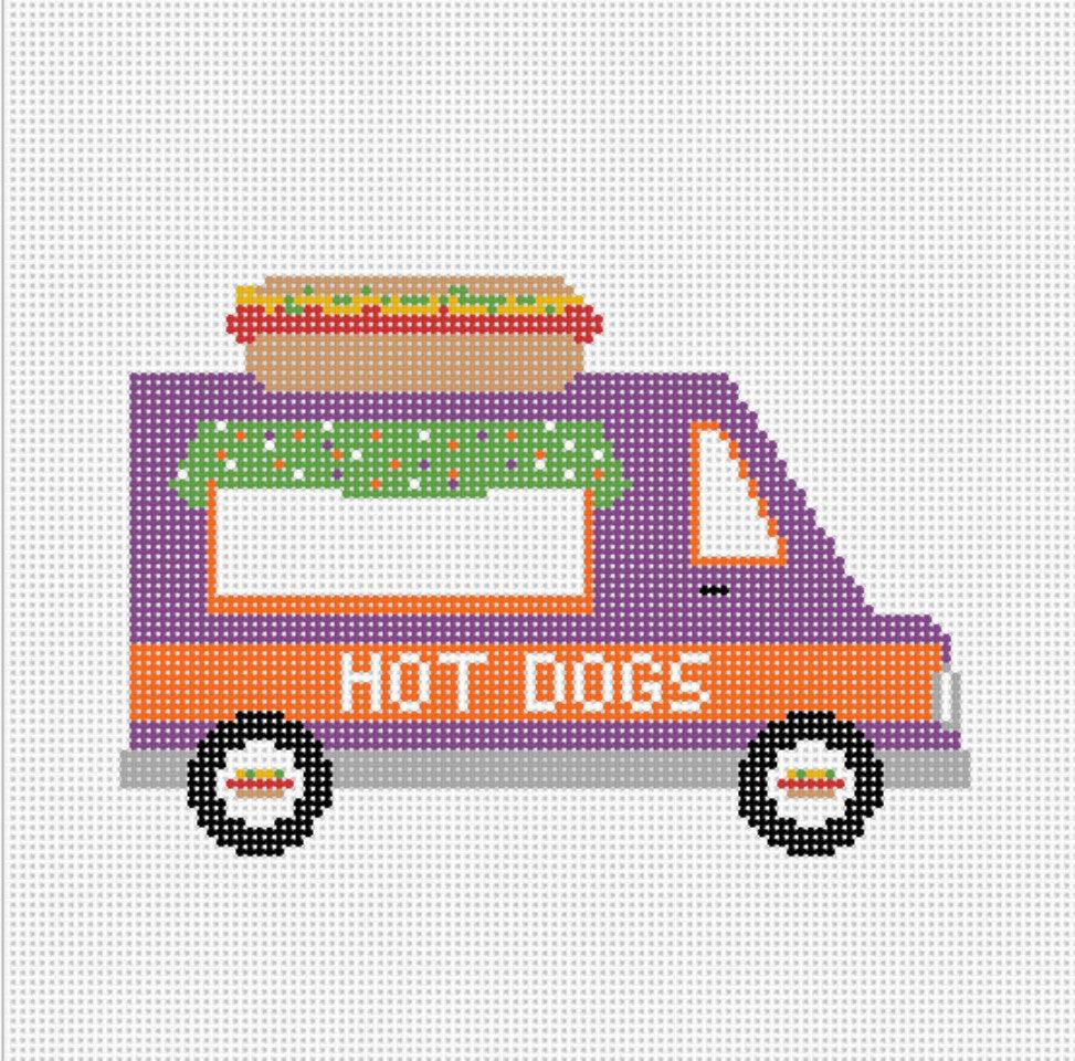 Hot Dog Truck - Needlepoint by Laura