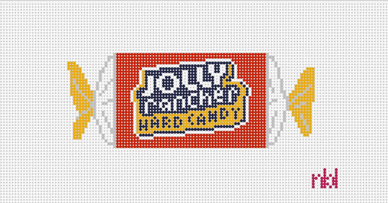 Jolly Rancher Cherry Needlepoint Canvas - Needlepoint by Laura