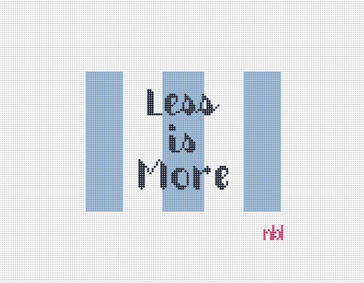 Less is More Needlepoint Canvas - Needlepoint by Laura