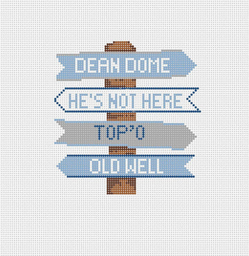 North Carolina College Icon Destination Sign - Needlepoint by Laura