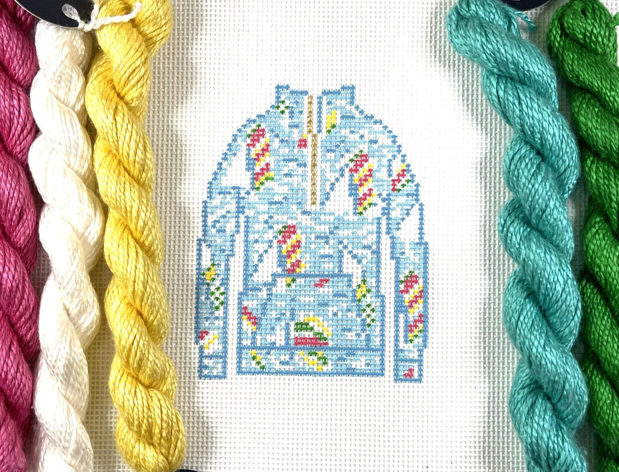 Popover- Sailboats - Needlepoint by Laura