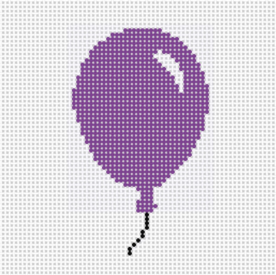 Happy Collection Balloon- multiple color options - Needlepoint by Laura