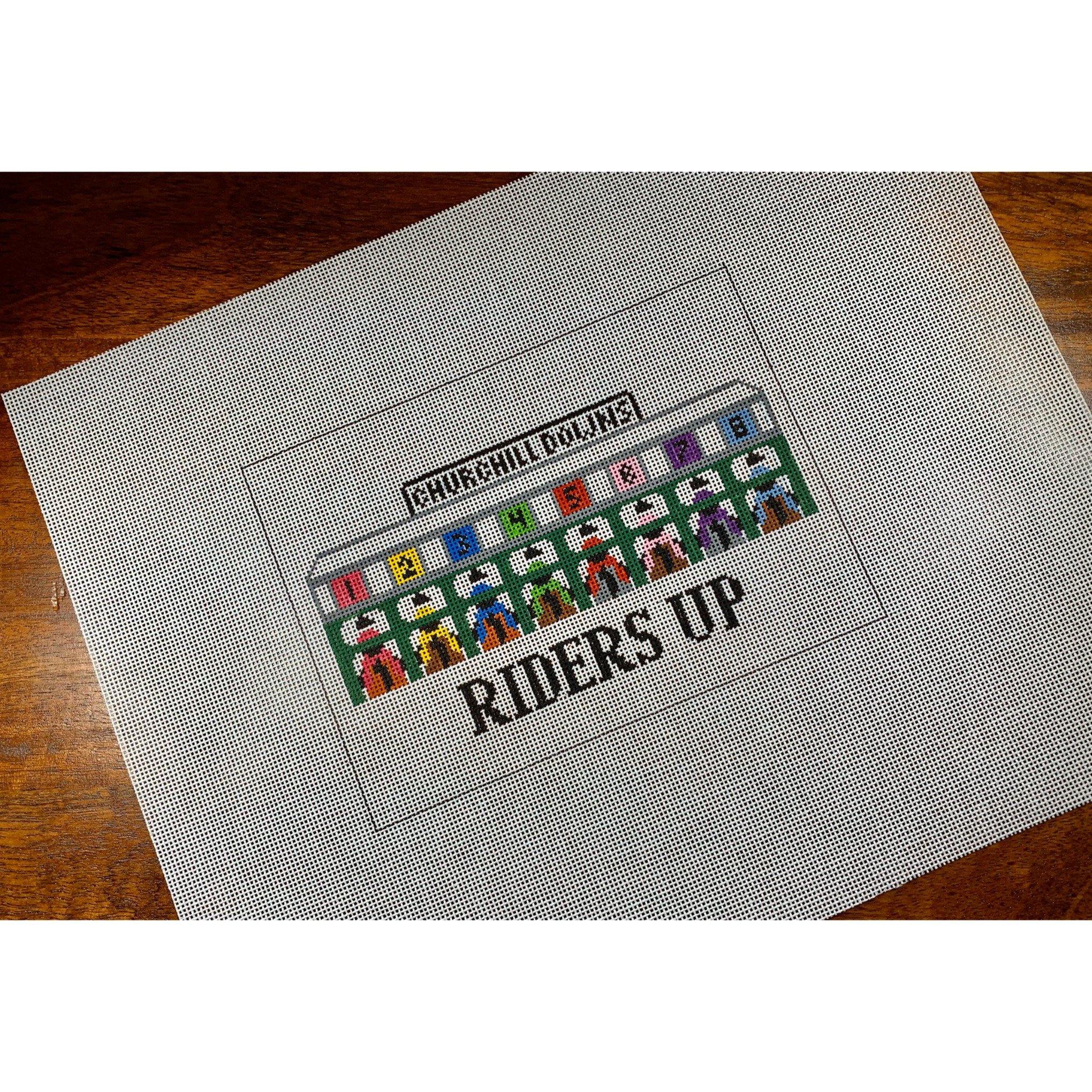 Riders Up Needlepoint Canvas - Needlepoint by Laura