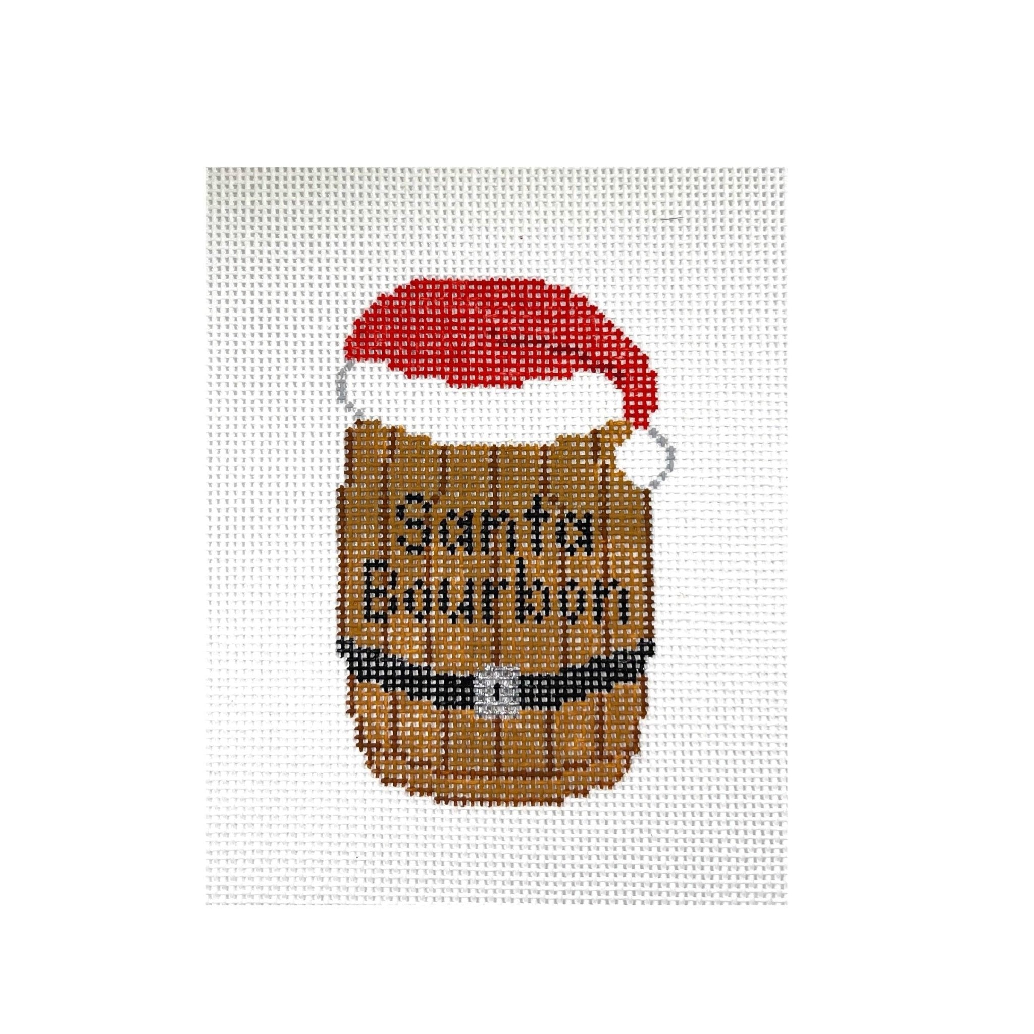 Santa Bourbon - Needlepoint by Laura