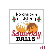 Schweddy Balls - Needlepoint by Laura