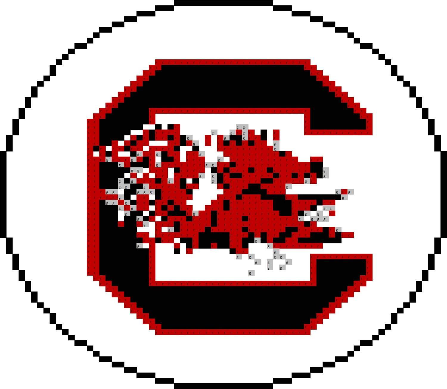 South Carolina Gamecock Canvas - Needlepoint by Laura