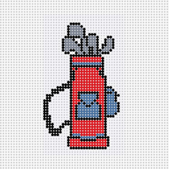 Happy Collection Sports Golf Bag - Needlepoint by Laura