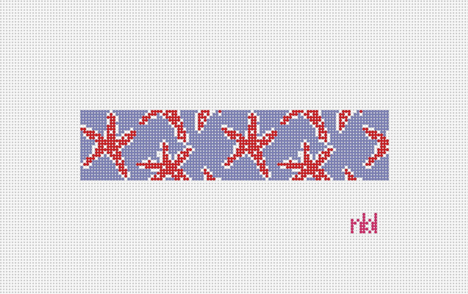 Starfish Needlepoint Bracelet Cuff Kit - Needlepoint by Laura