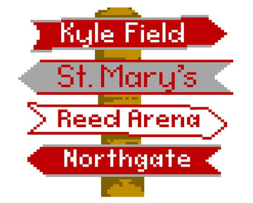 Texas A and M College Icon Destination Sign v 2 - Needlepoint by Laura