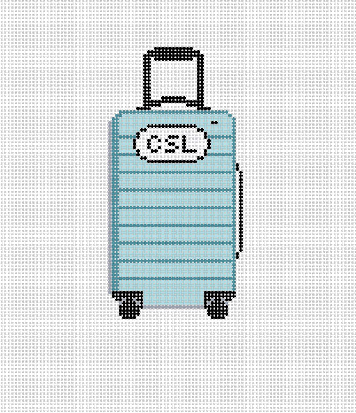 Travel Suitcase 2.0 Needlepoint Canvas - Needlepoint by Laura