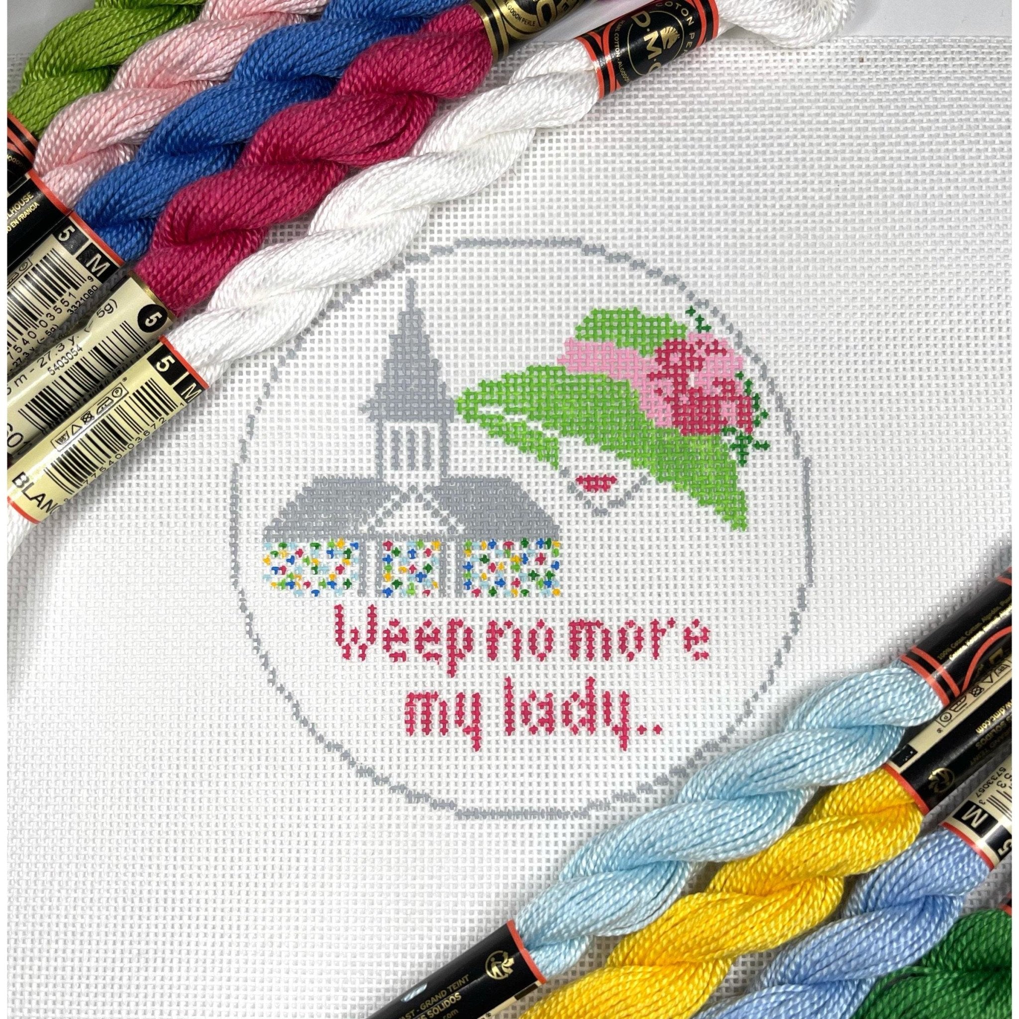 Weep no more my lady canvas - Needlepoint by Laura