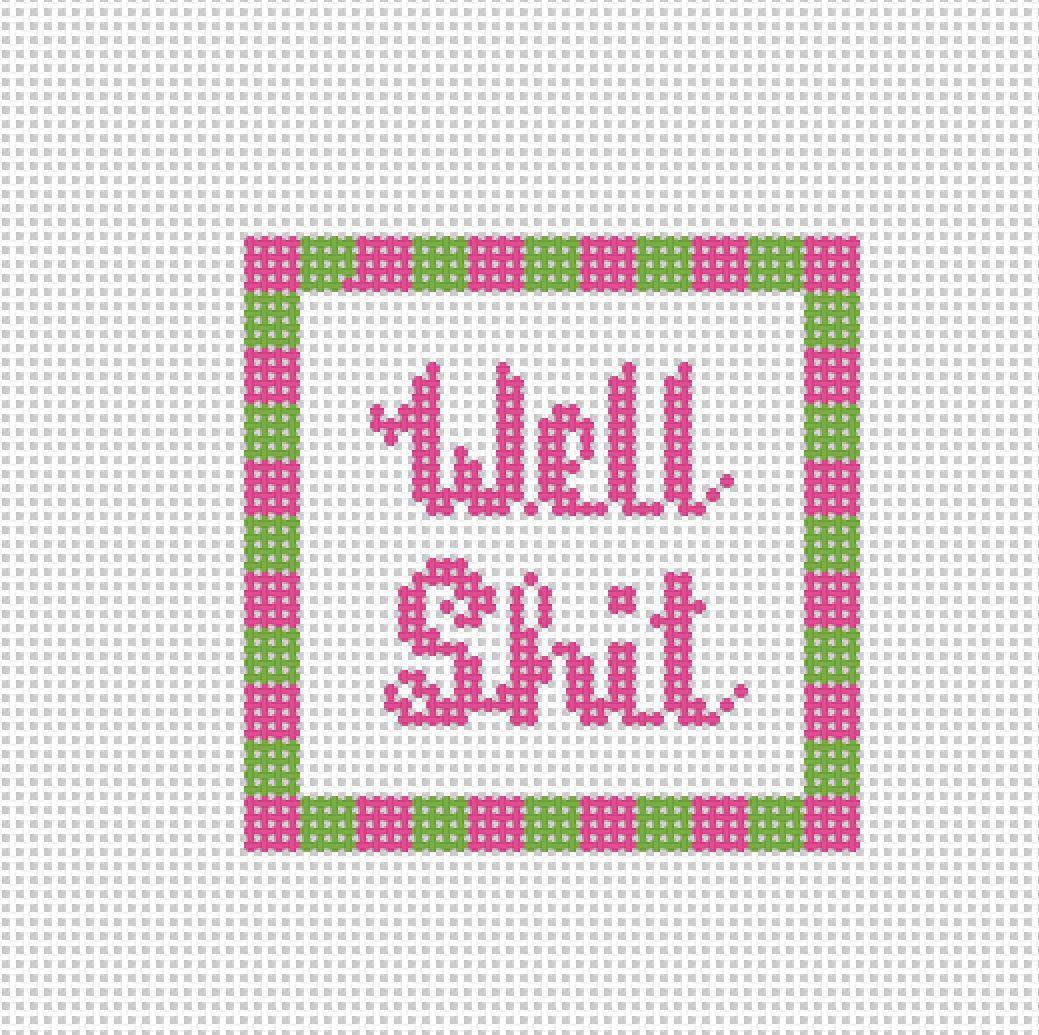 Well shit 3 by 3 - Needlepoint by Laura